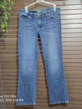 Wrangler Rock 47 Low Rise Light Wash Blingy Womens Jeans Waist 30/32